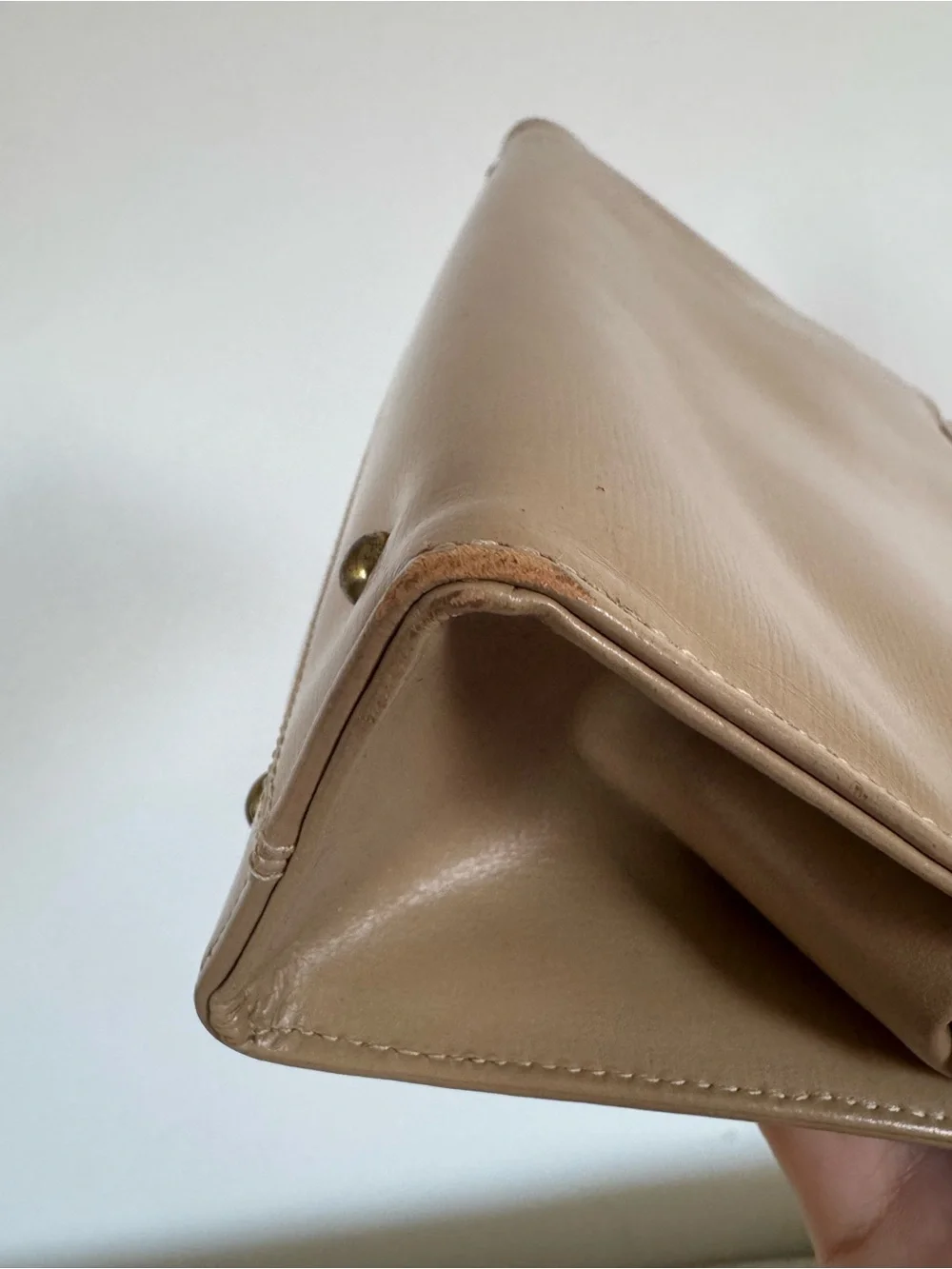 Coblentz 70s vintage beige smooth leather bag
